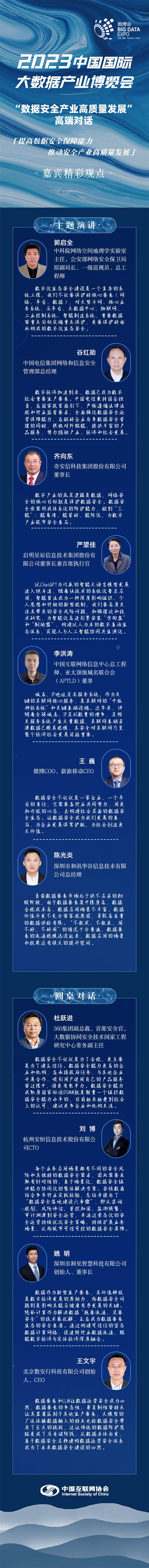 2023数博会 | 一图看完“数据安全产业高质量发展”高端对话嘉宾金句