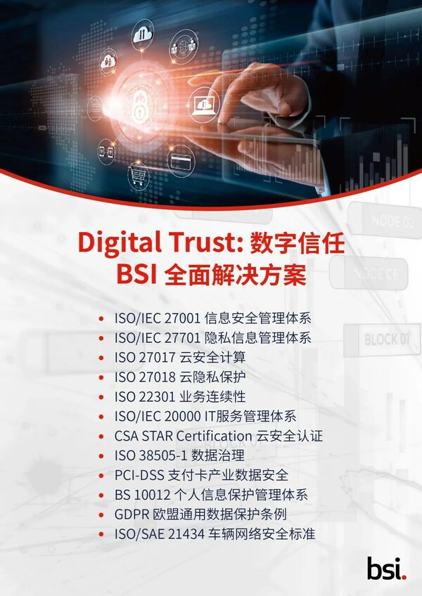 BSI为携程机票颁发民航业境内首张ISO/IEC 27701认证证书