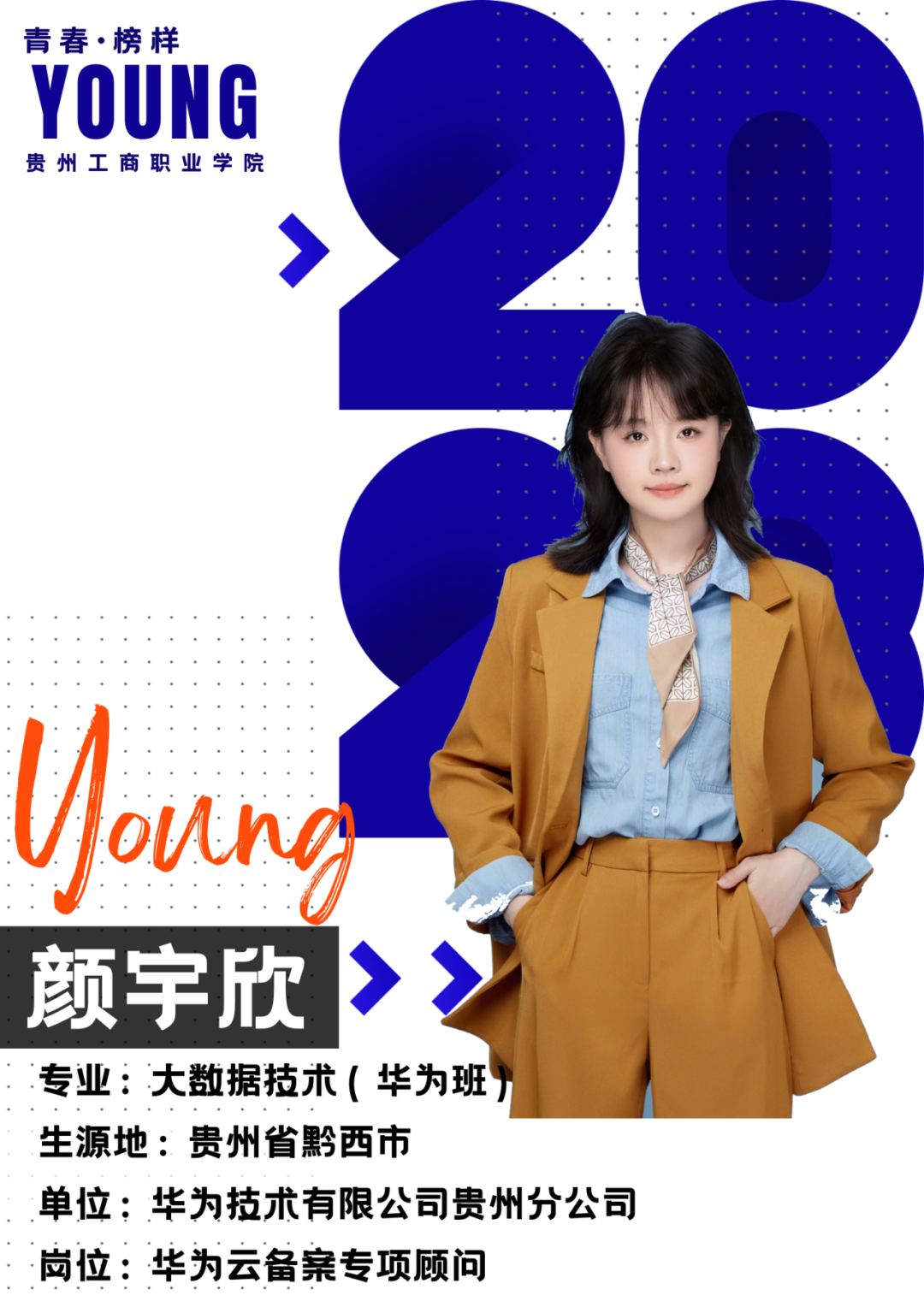 青春 · 榜YOUNG | 颜宇欣：从黔西小城到华为云备案专项顾问，技能铺就的"数智突围"之路！